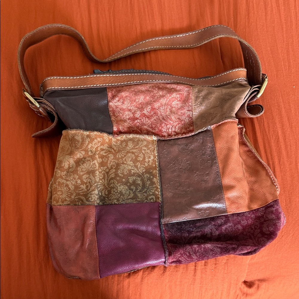 Fossil Multicolor Patchwork Leather Shoulder Bag - image 5